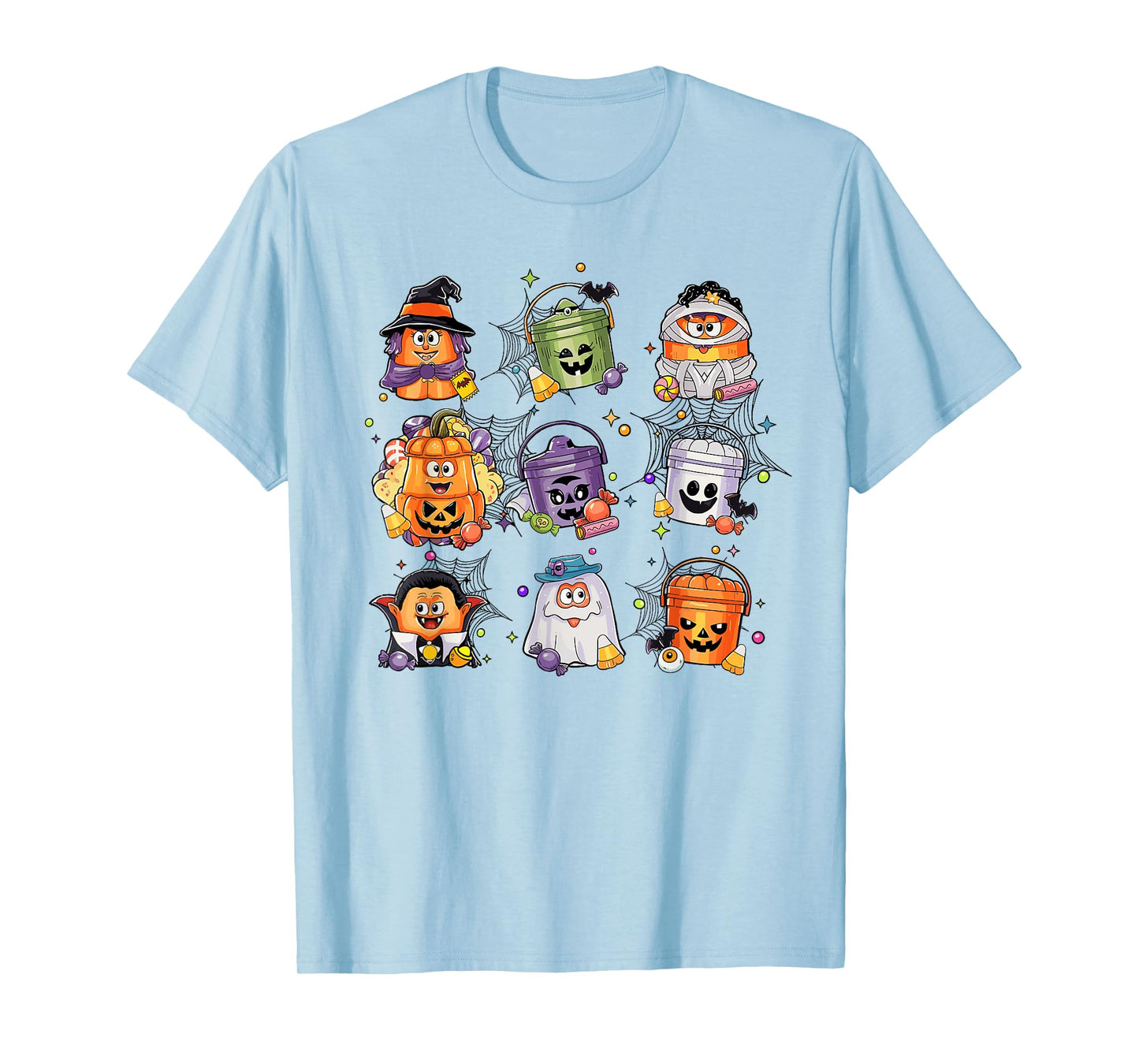 Retro Nug-gets Bucket Funny Halloween Spooky Season Chicken T-Shirt