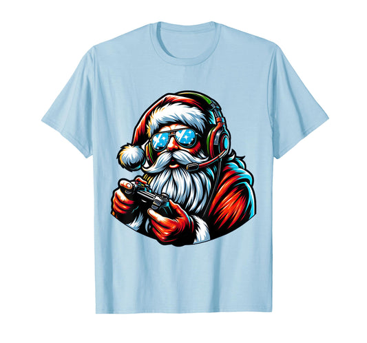 Christmas Gamer Boys Video Game Santa Xmas T-Shirt