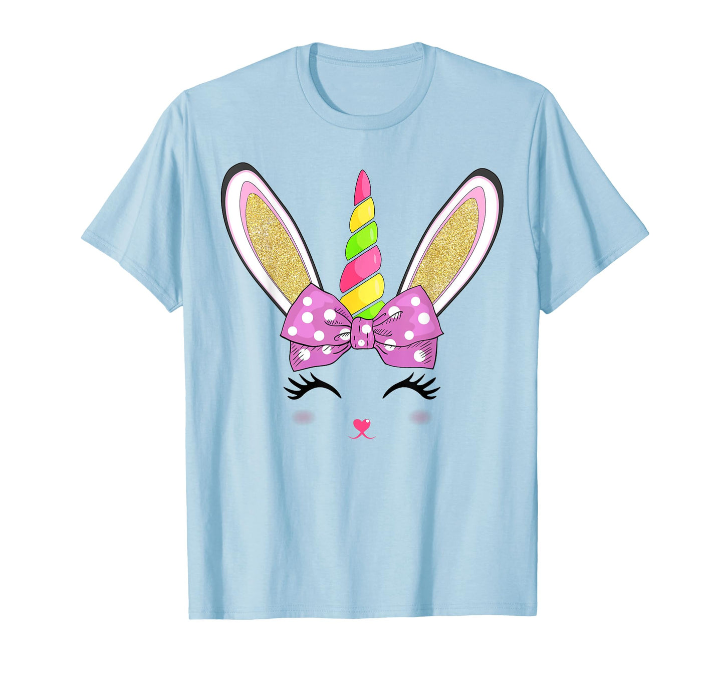 Cute Easter Bunny Face For Women Girls Kids T-Shirt