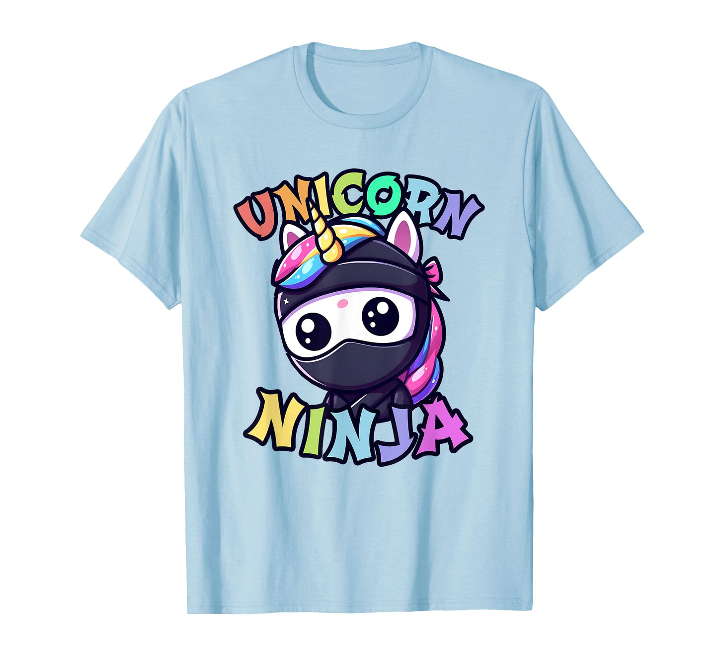 Funny UNICORN NINJA Birthday Girl Cute Tumbling Warrior BFFs T-Shirt