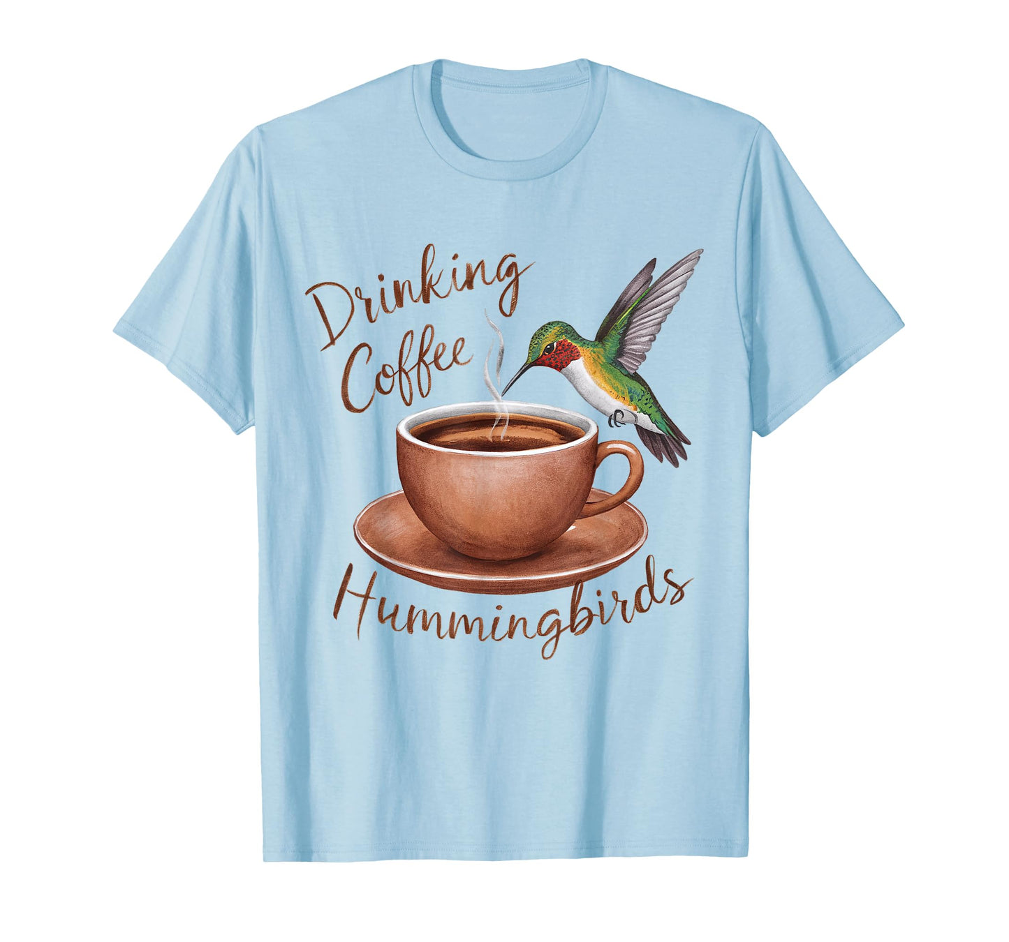 Drinking Coffee Watching Hummingbirds Coffee and Bird Lovers T-Shirt