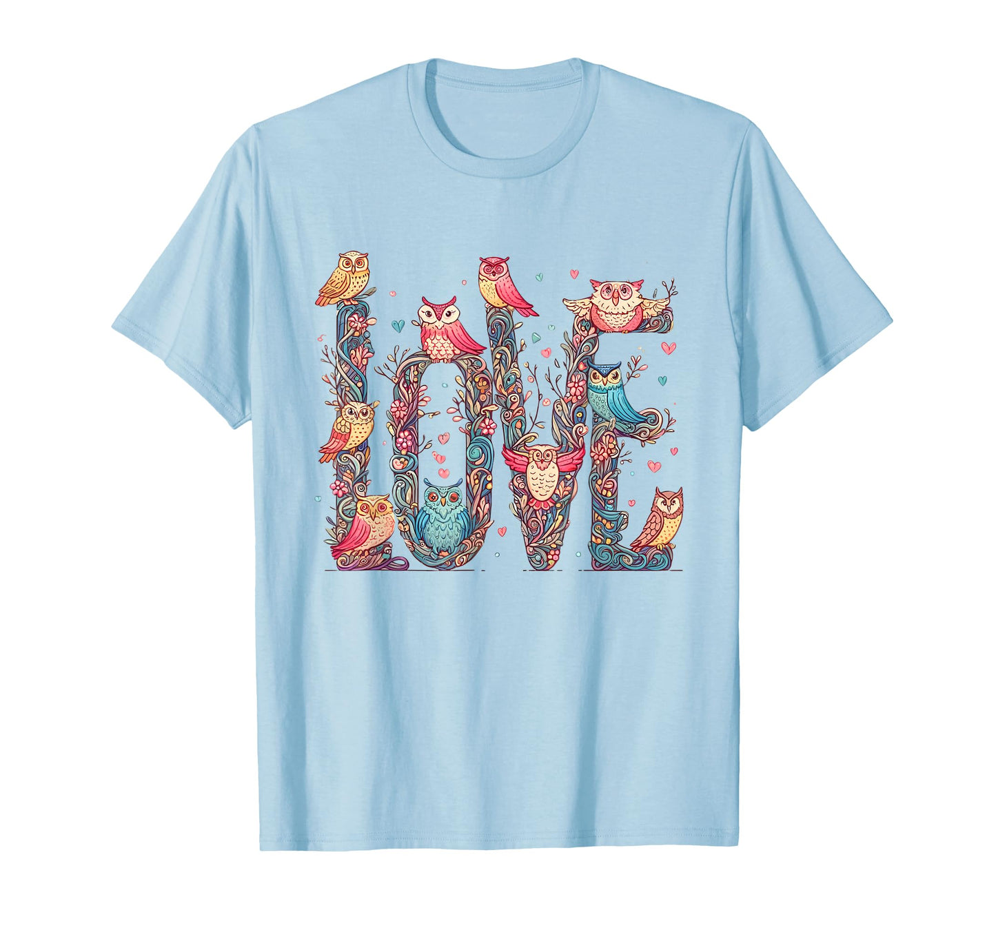 Owl Shirt Women Nocturnal Bird Wildlife Owls Owl Love T-Shirt