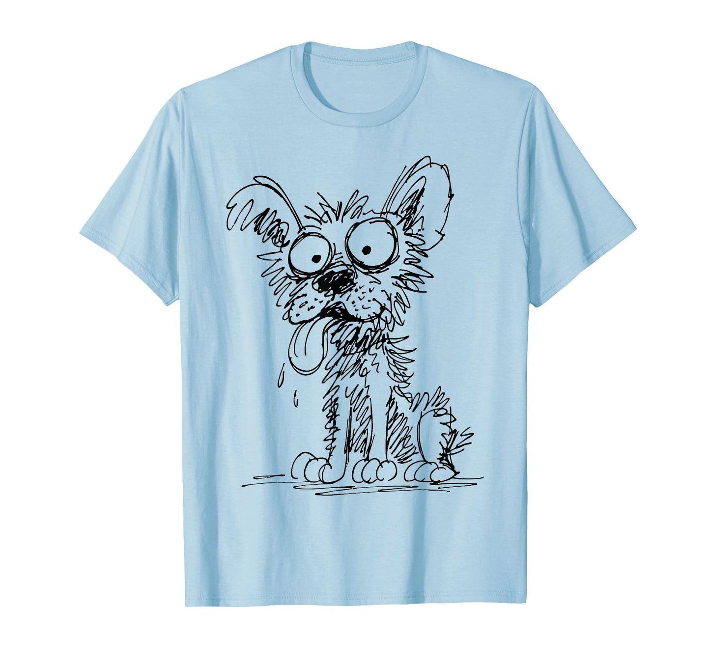 Dog Abstract Art Portrait Drawing Whimsical Dog Lovers T-Shirt