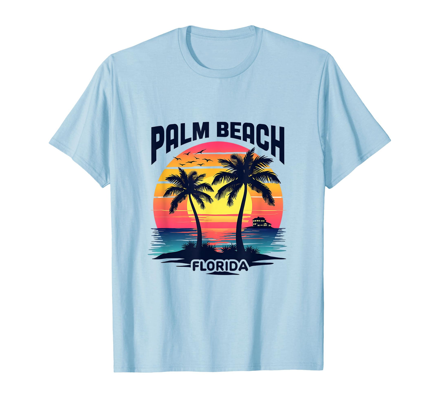 Palm Beach Florida Sunset Tropical Paradise T-Shirt