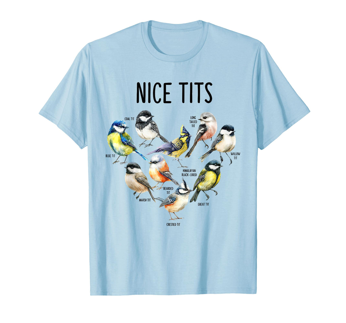 Retro Funny Nice Tits Birds Birdwatcher Bird Watching Humor T-Shirt