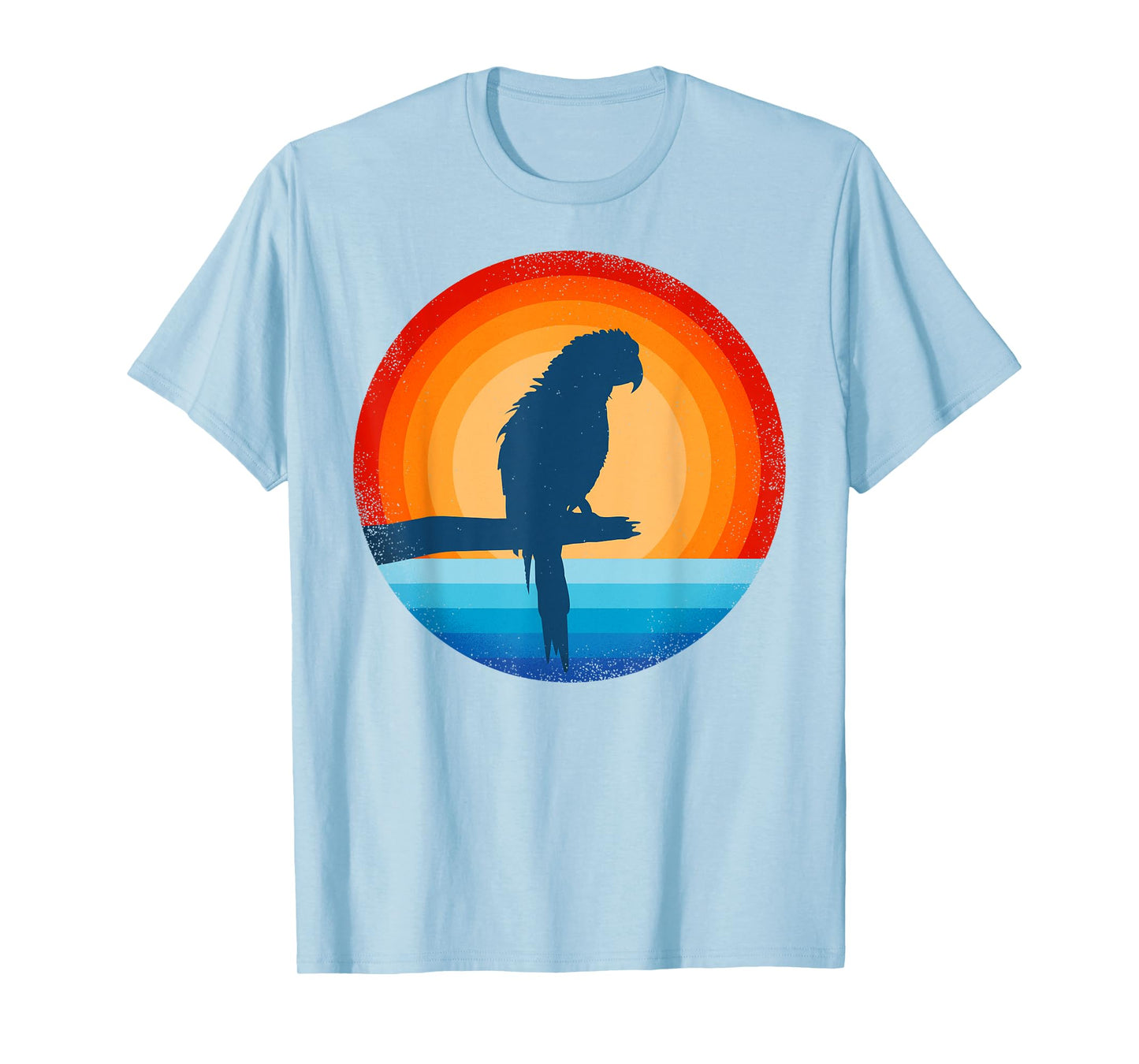 Parrot Retro Vintage 60s 70s Sunset Bird Lovers Men Women T-Shirt