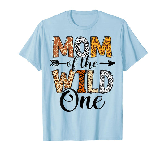 Mom Of The Wild One Family 1st Birthday African Safari Gift T-Shirt
