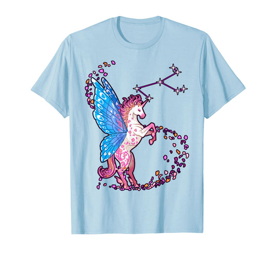 Fairy winged unicorn constellation Fantasy Anime style T-Shirt