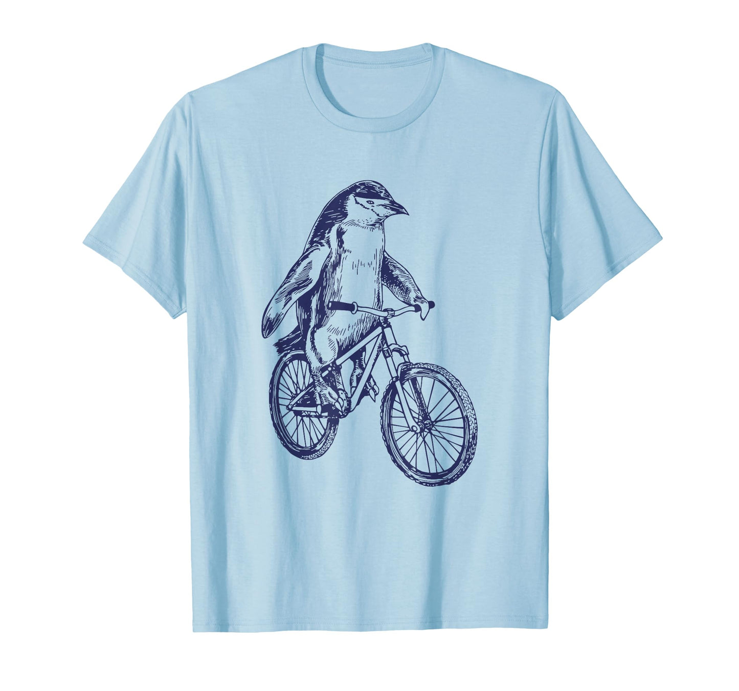 Penguin Cycling Bicycle Funny Biker Cool Cyclist Biking Bike T-Shirt