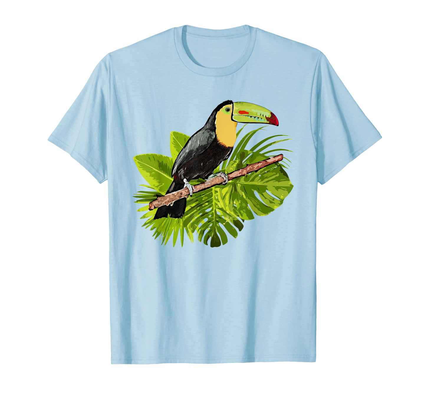 Watercolor Toucan Palm Leaves Rainforest Toucan T-Shirt