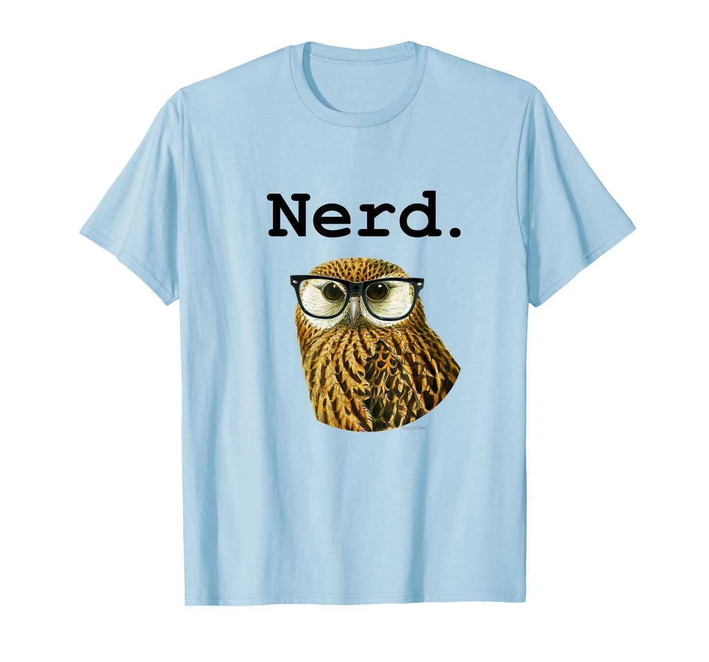 The Nerd Bird Owl with Glasses Nerd Dork Shirt T-Shirt