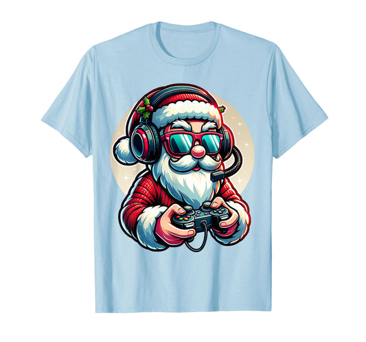 Christmas Gamer Boys Video Game Santa Xmas T-Shirt