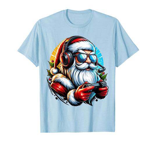 Christmas Gamer Boys Video Game Santa Xmas T-Shirt
