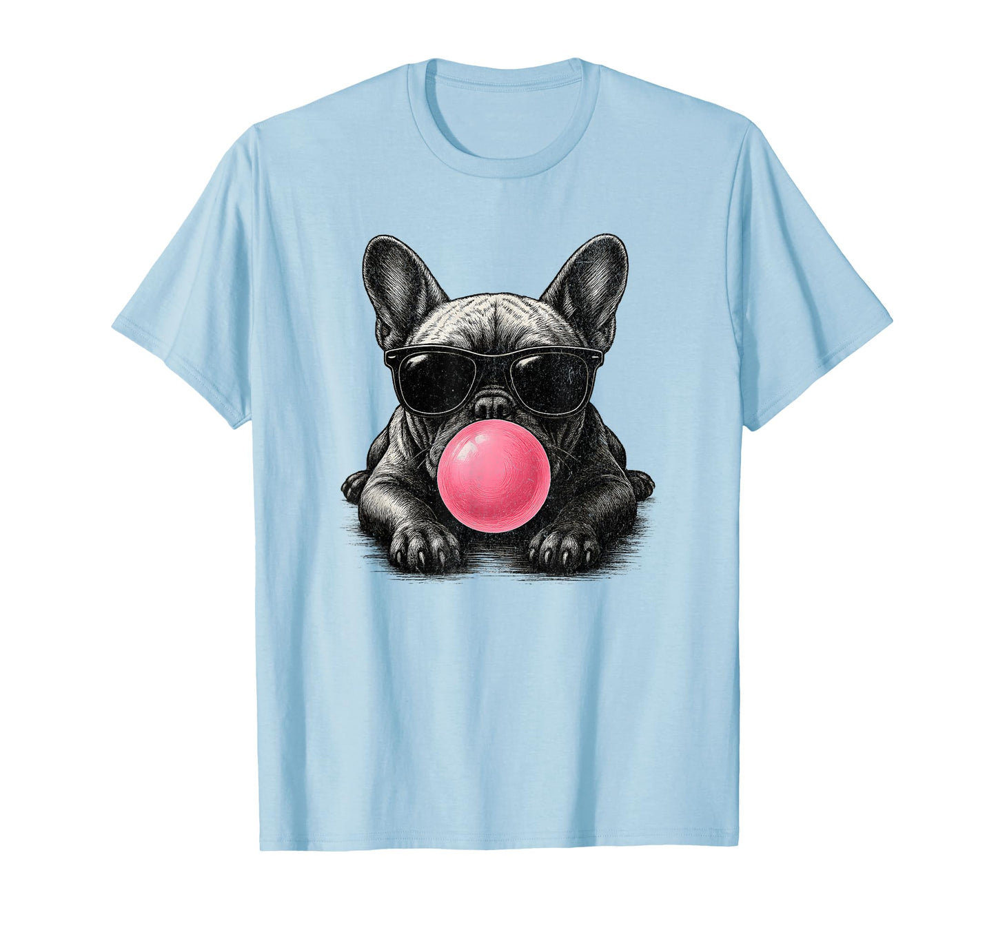French Bulldog Blowing Bubble Funny Frenchie Lover Men Women T-Shirt