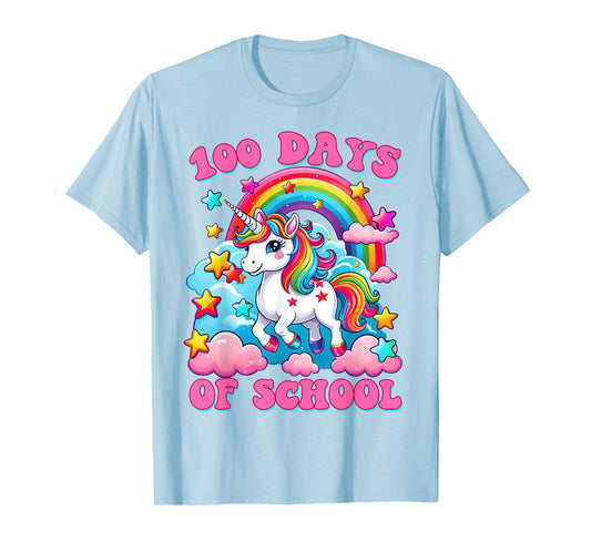 100 Days of School Unicorn Girls Cute 100th Day of School T-Shirt