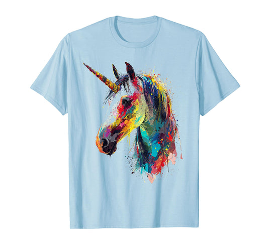 Unicorn Print Artist Colorful Illustration Painting Unicorn T-Shirt