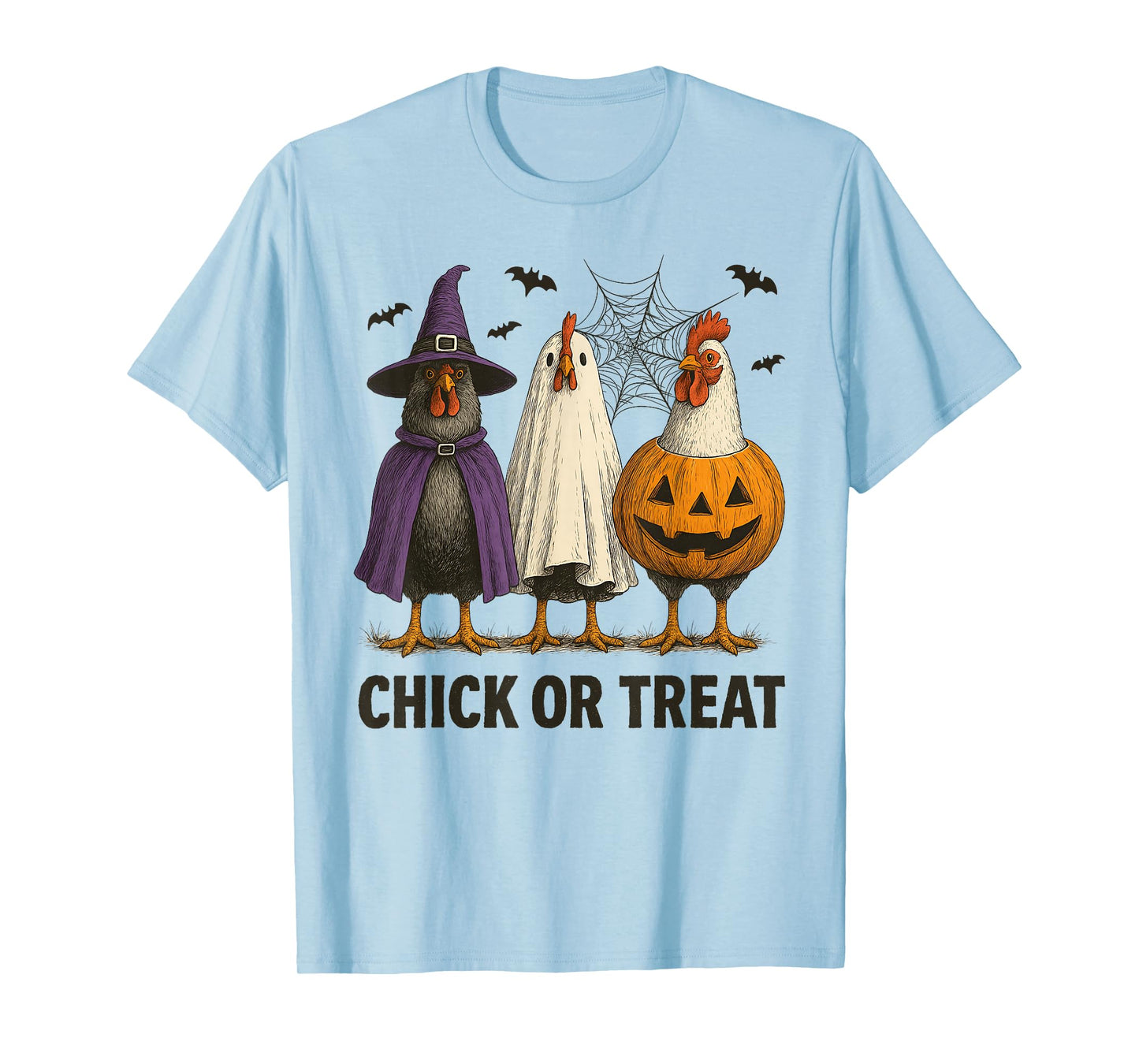 Chicken Chick Or Treat Funny Halloween Costume Farmer T-Shirt