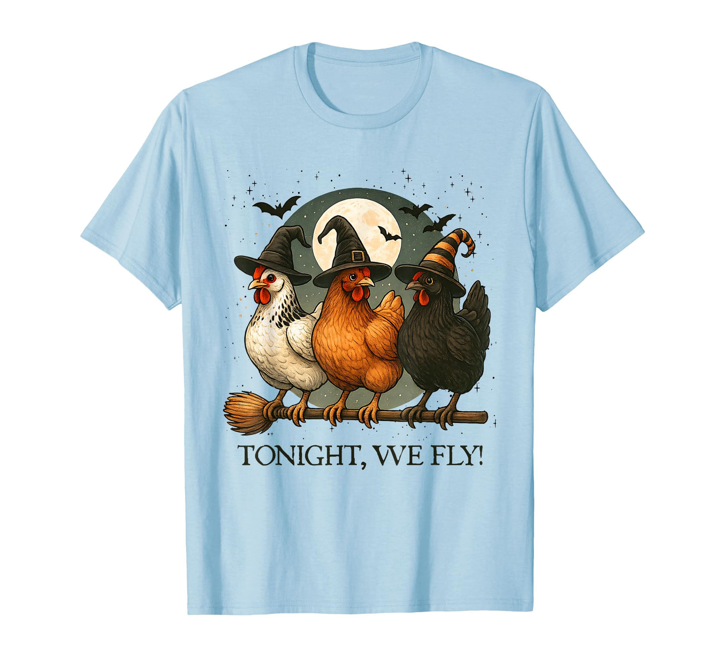 Tonight We Fly Funny Chicken Spooky Season Farm Halloween T-Shirt