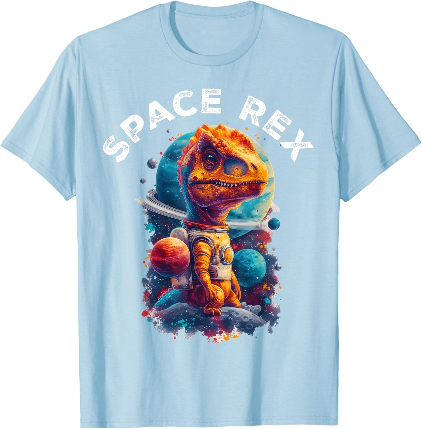 Space Rex Funny Cosmic Dinosaur Lover Retro Dino Astronaut T-Shirt