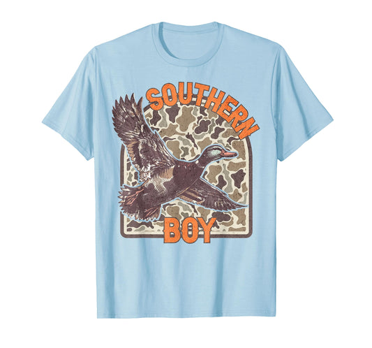Mallard Duck Hunting Old Camo Local Southern Boy Hunter Gift T-Shirt
