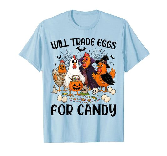 Funny Halloween Chicken Ghost Witch Candy Trick or Treat T-Shirt
