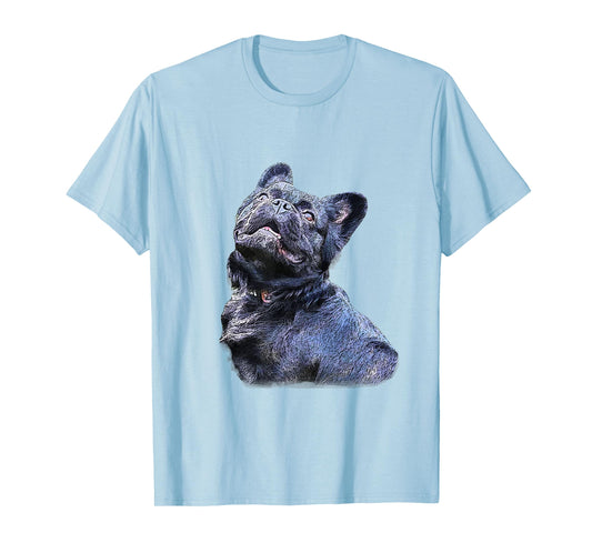 Fluffy Frenchie French Bulldog Top T-Shirt for Men Women Kids