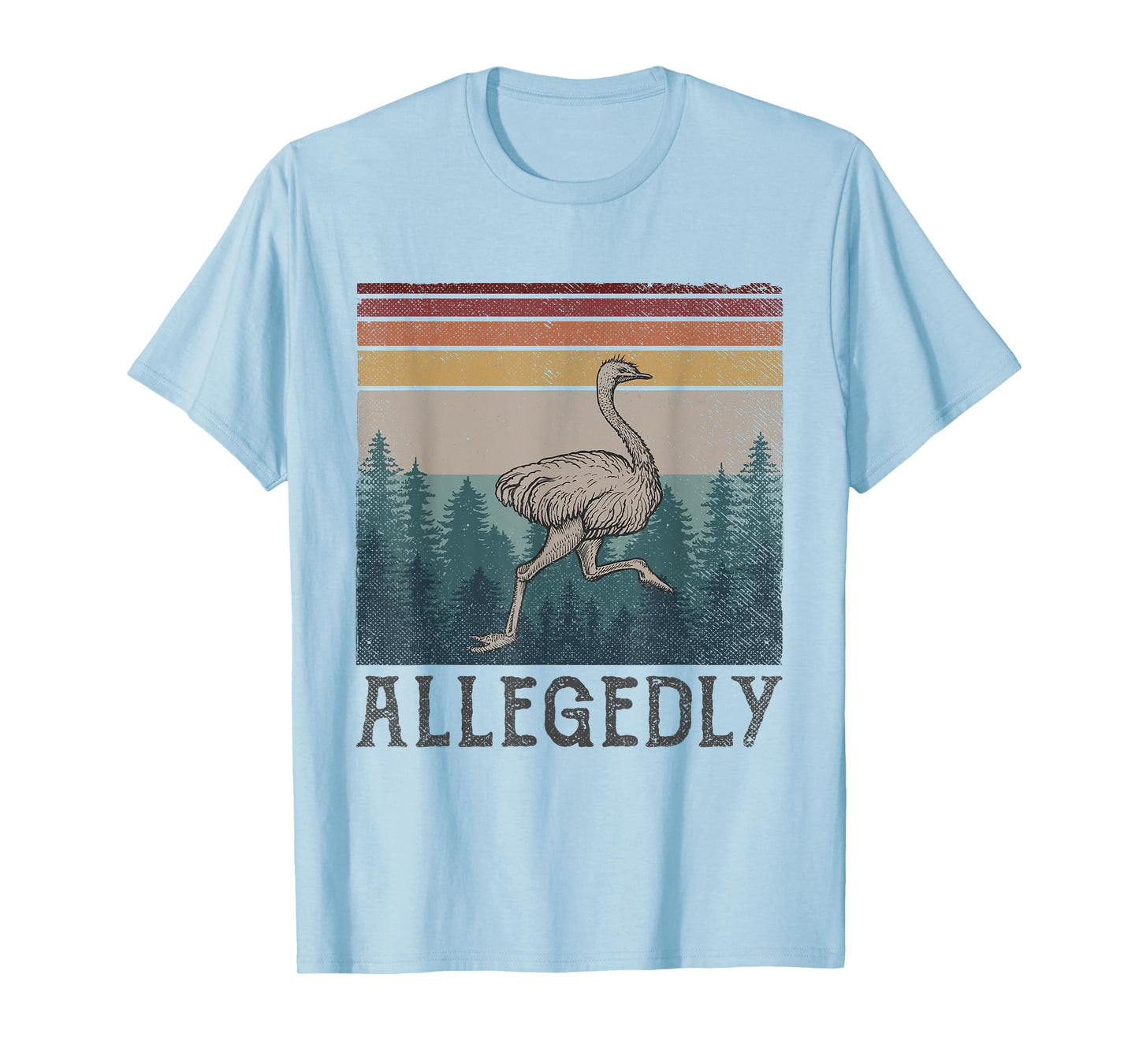 Allegedly Ostrich Tee Vintage Retro Funny Bird Lover T-Shirt