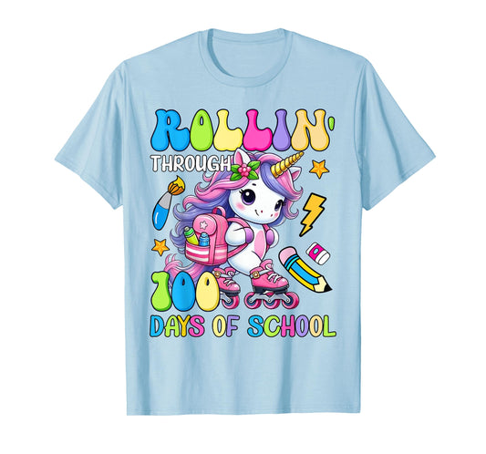 100 Days of School Unicorn Girls 100th Day Student Teacher T-Shirt