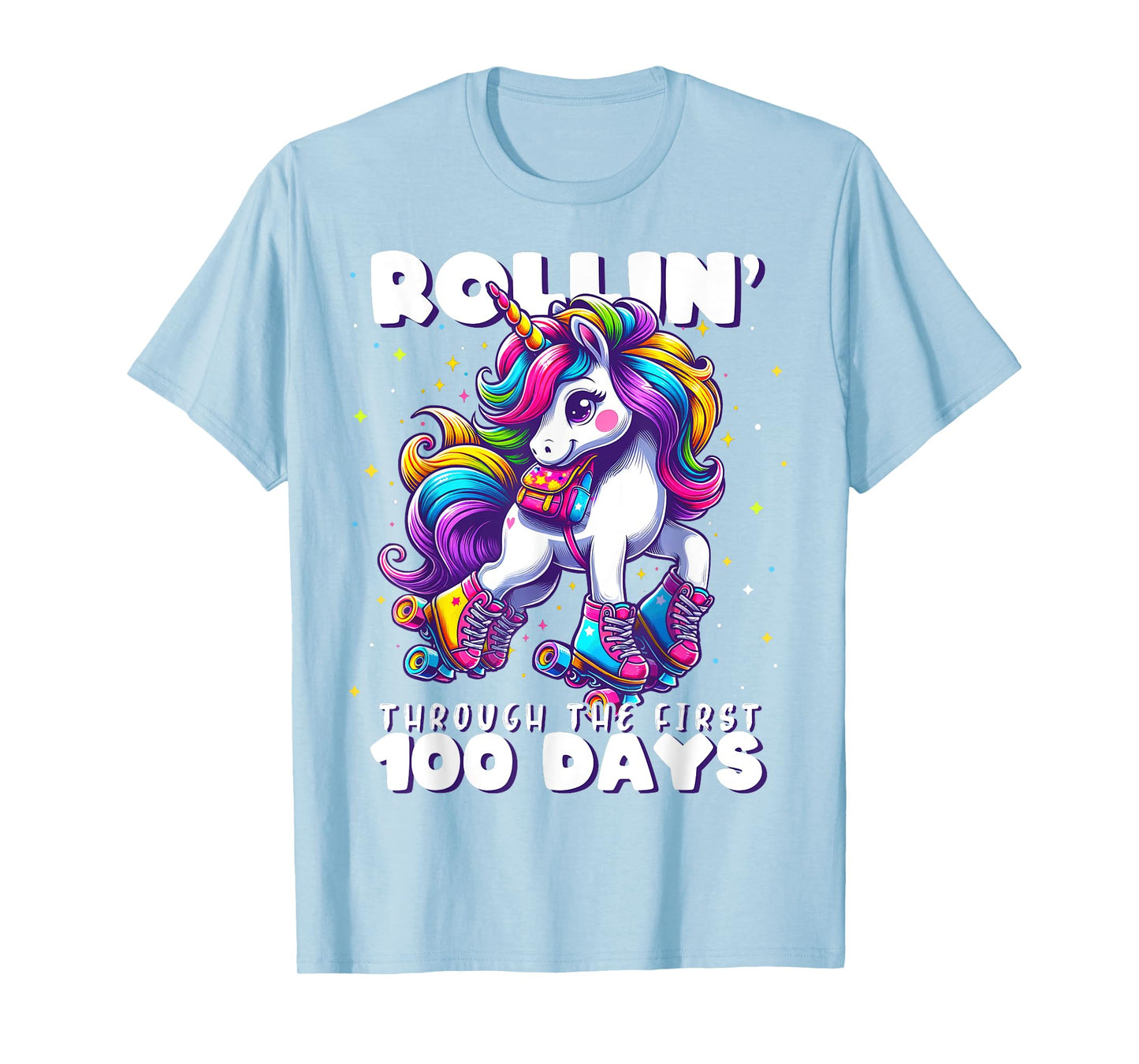 100 Days of School Girls Teacher 100th Day Unicorn Outfit T-Shirt