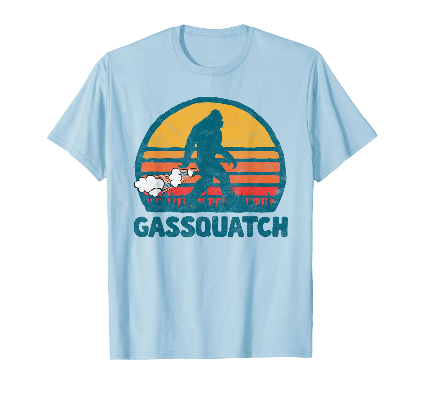 Gassquatch! Funny Farting Bigfoot Retro Fart T-Shirt