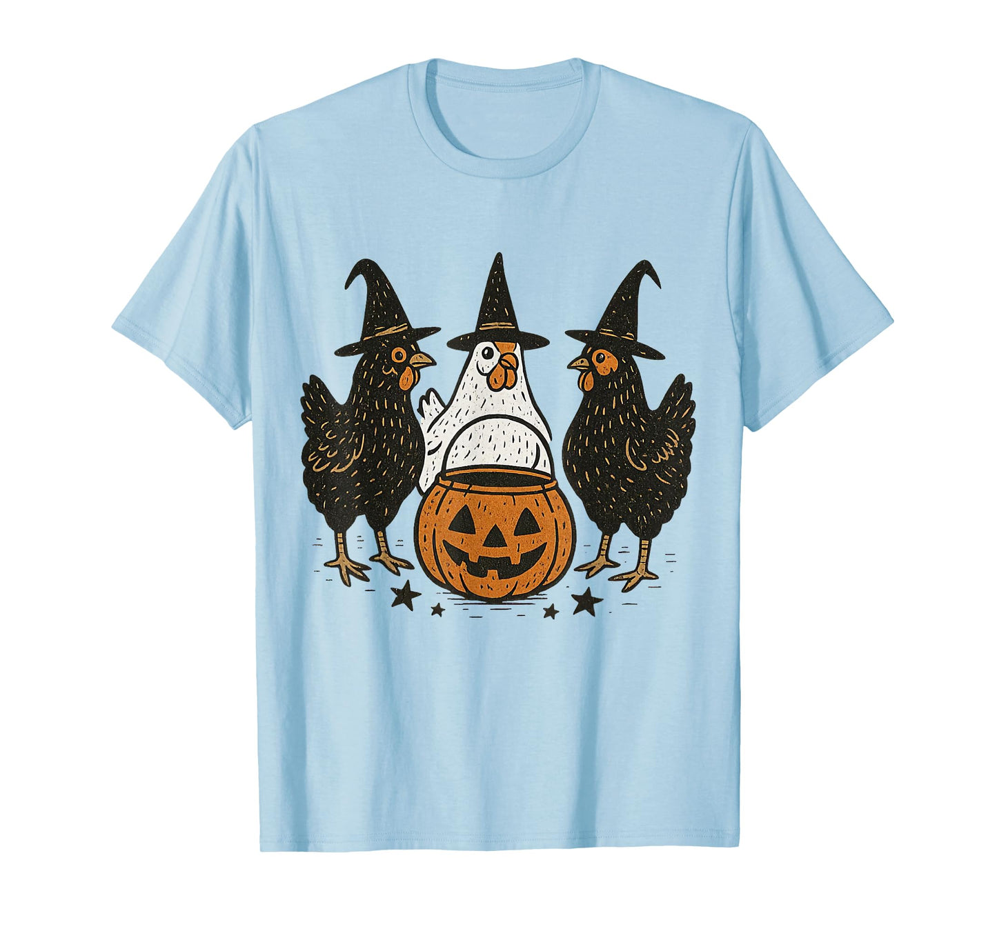 Chicken Halloween Costume Spooky Season Funny Chickens Witch T-Shirt