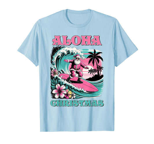 Beach Santa Summer Christmas In July T-Shirt