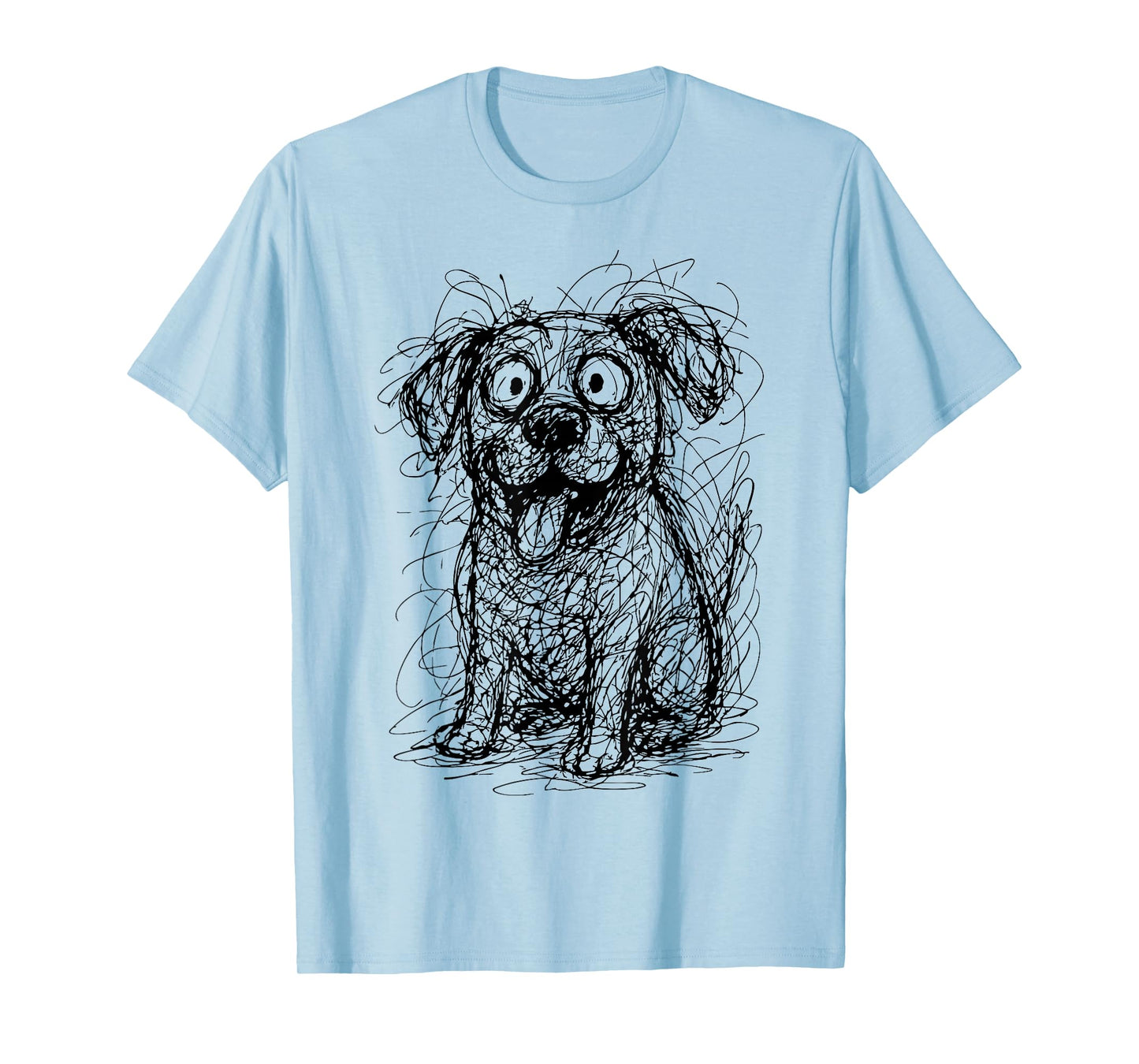 Dog Abstract Art Portrait Drawing Whimsical Dog Lovers T-Shirt