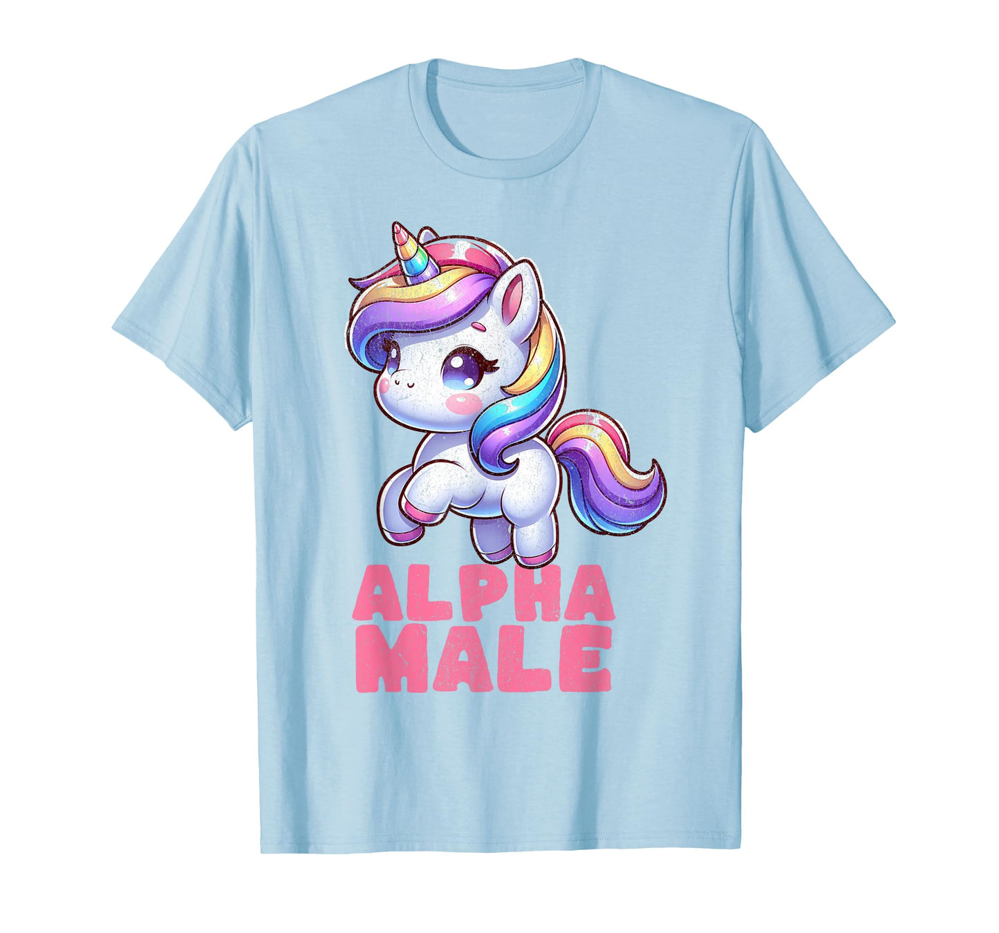 Alpha cute male Unicorn Funny Sarcastic Ironic Weird Y2K T-Shirt