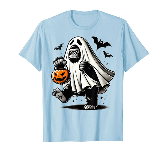 Funny Gorilla Halloween Ghost Costume Trick Or Treat Monkey T-Shirt