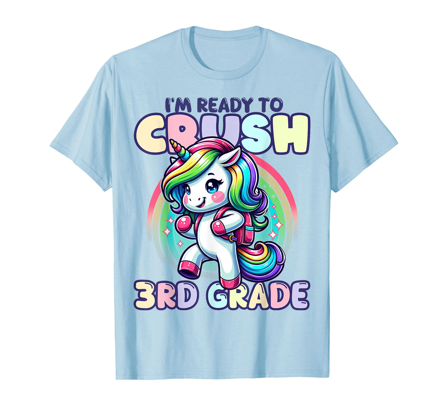 Crush 3rd Grade Girls Back to School Unicorn First Day Cute T-Shirt