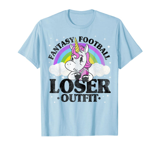 Fantasy Football Loser Outfit Season Unicorn Rainbow Men T-Shirt