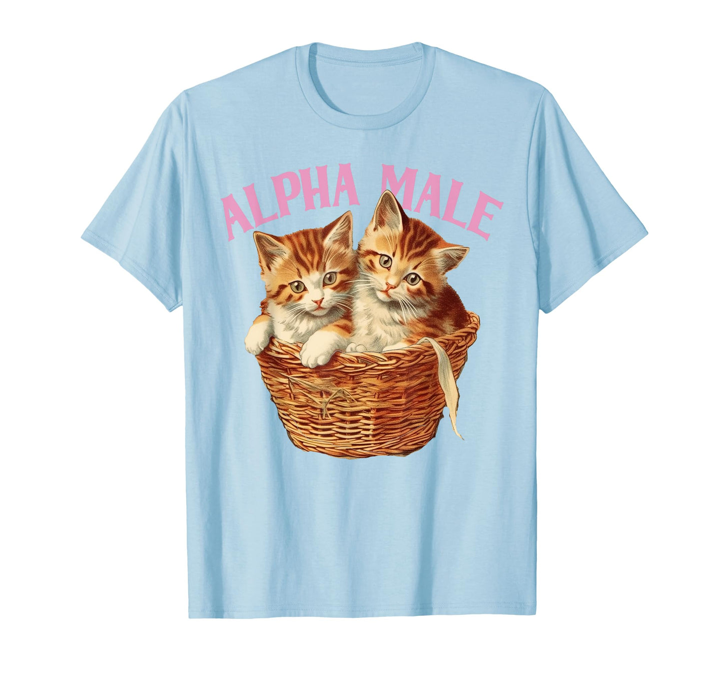 Funny Ironic Alpha Cat Male Kitten Joke Weird Y2K Humor T-Shirt