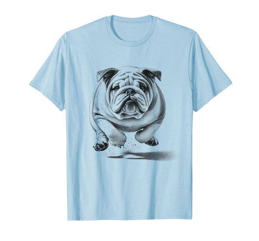 Bulldog Running Dog Design Idea For Men And Women T-Shirt