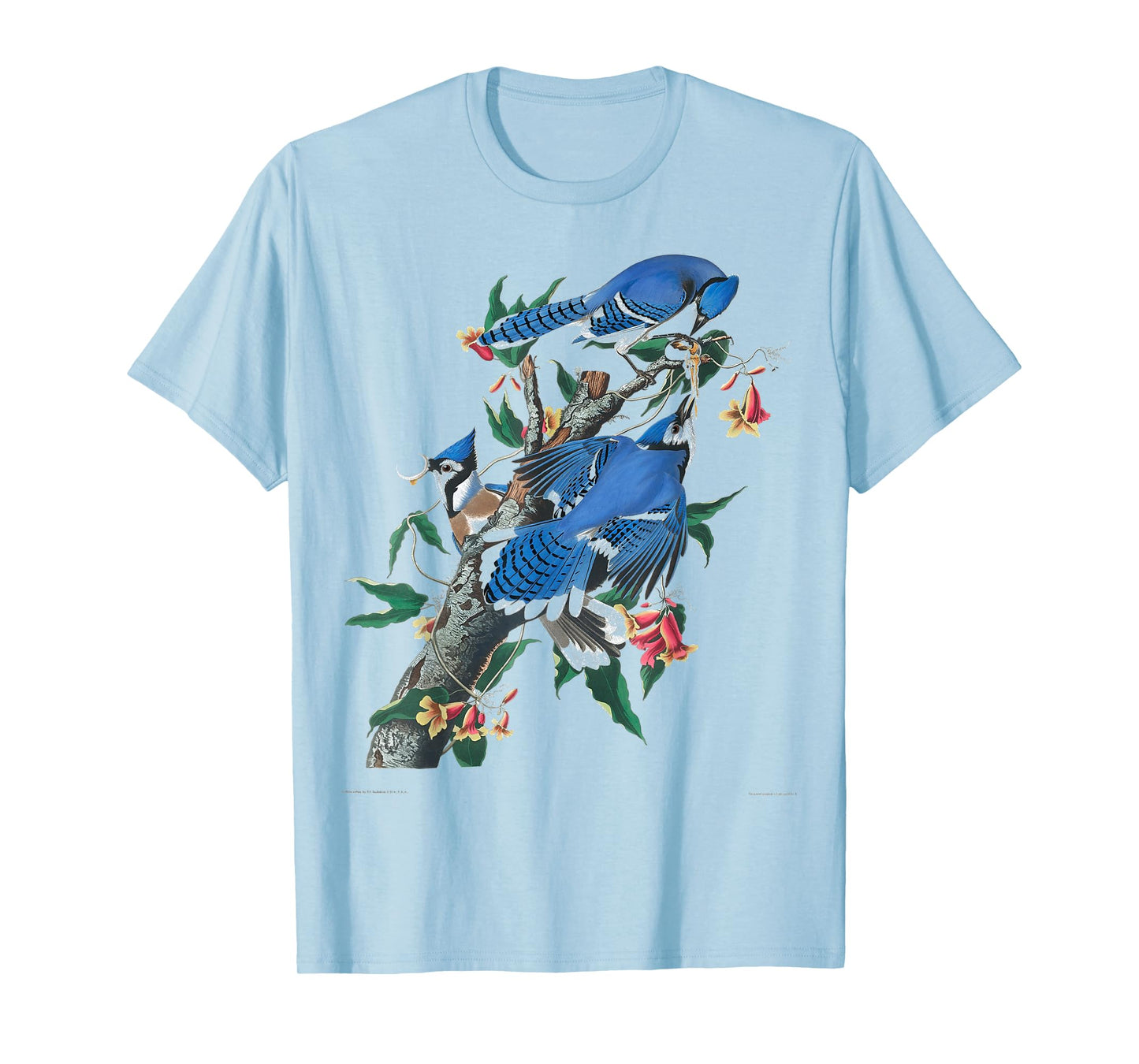 Vintage BlueJays Birdwatcher Bird Illustration Design T-Shirt