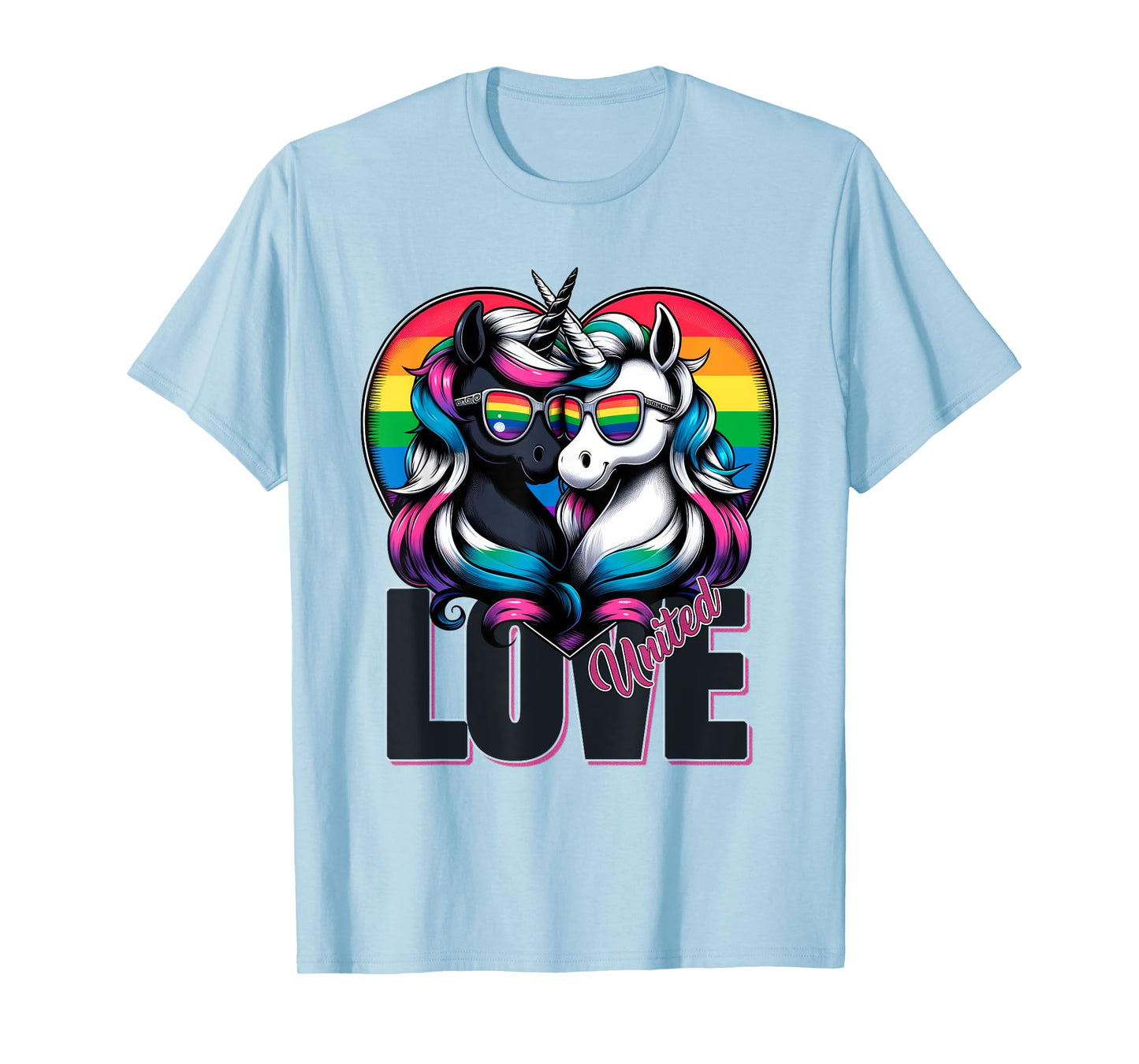 Love United LGBTQ+ Unicorn Pride LGBTQ T-Shirt