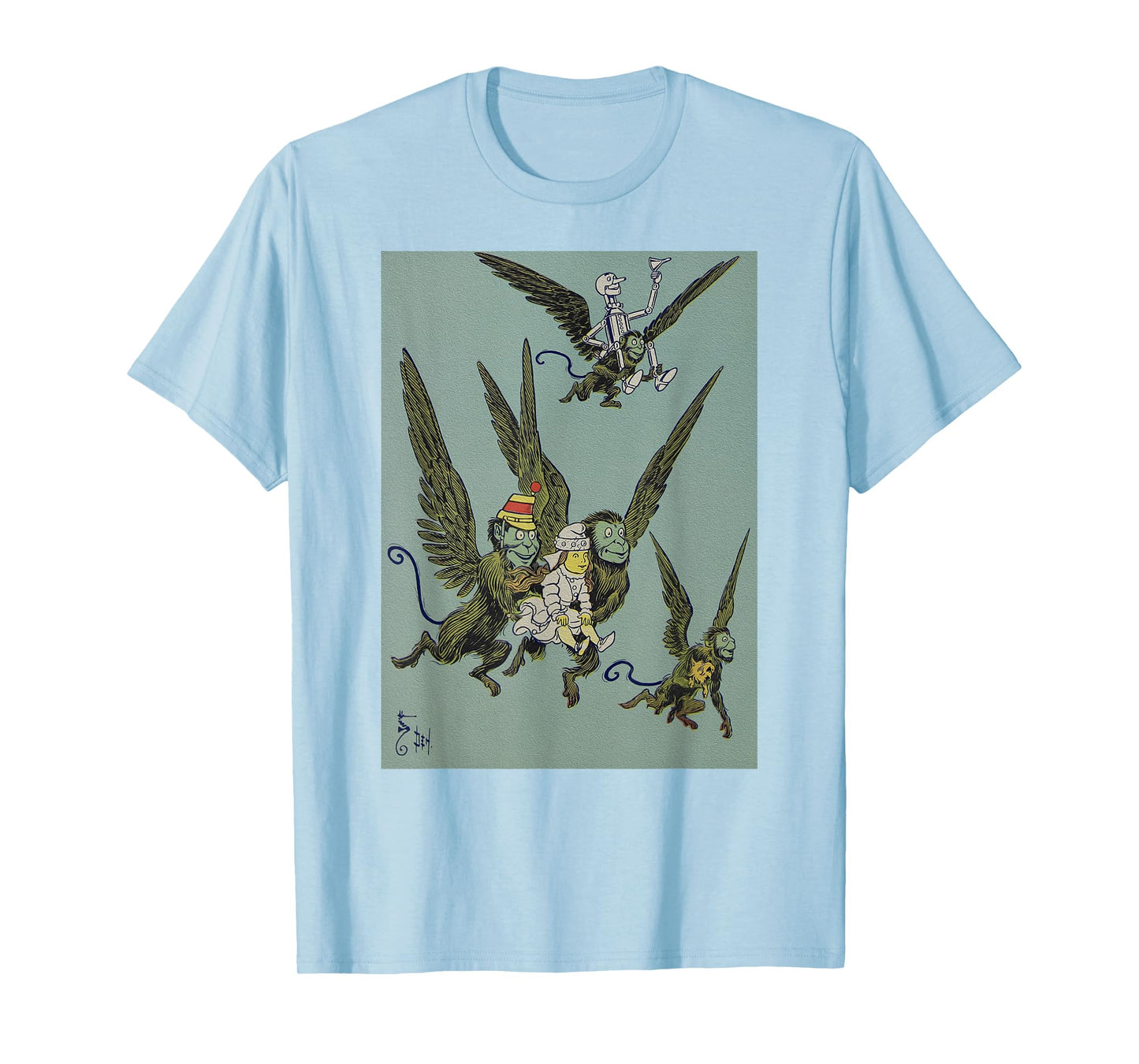 Retro OZ Winged Flying Monkey T-Shirt-Dorothy Toto Tin Man T-Shirt