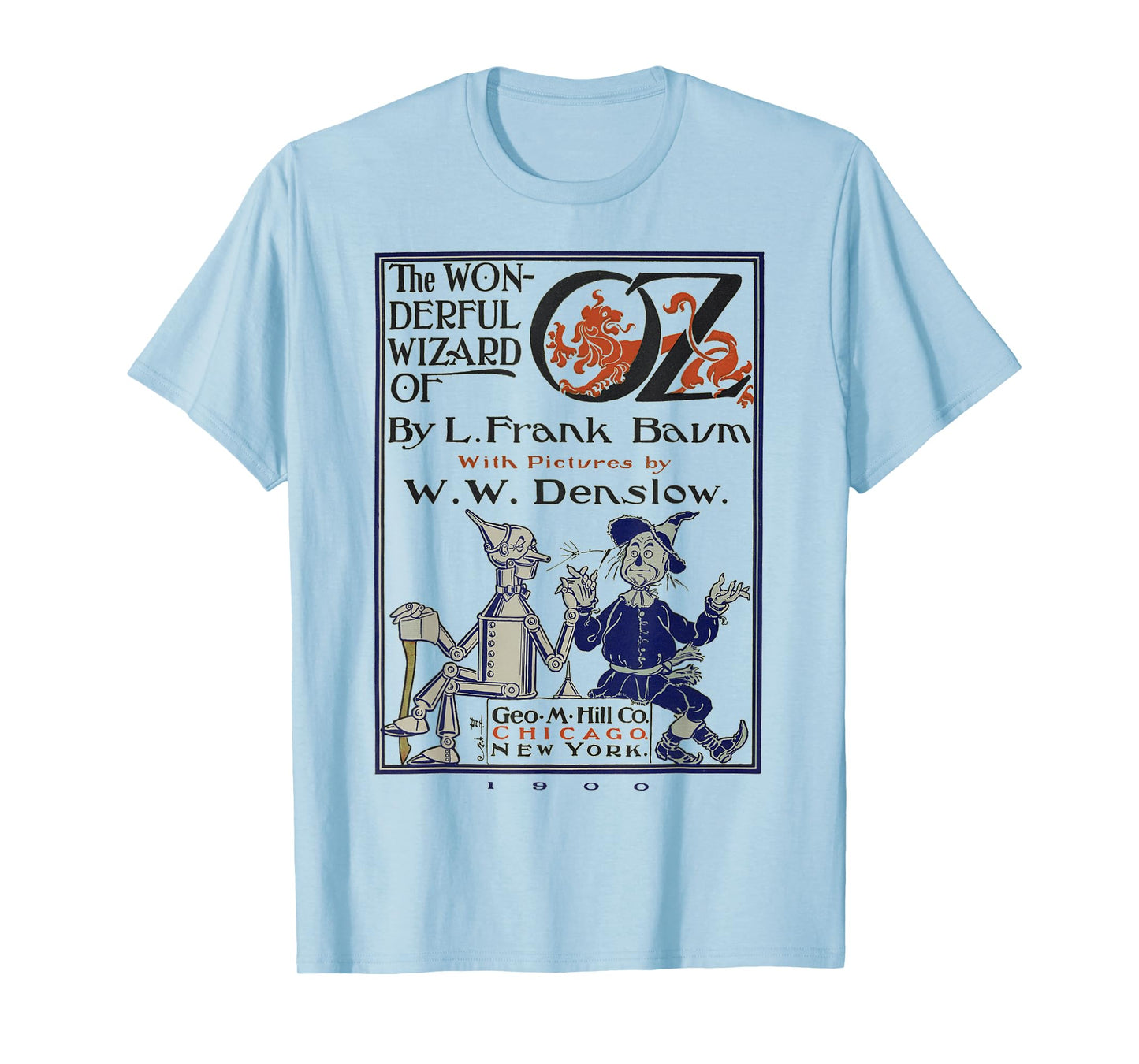 Wizard of OZ Collectors Society Scarecrow & Tin-Man Unisex-Adults & Kids Classic Fit Grey Cartoon T-Shirt