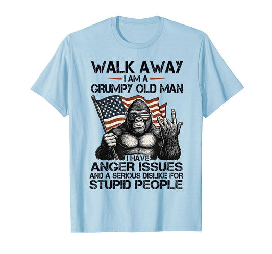 Walk away I am a grumpy old man I have anger issue sasquatch T-Shirt