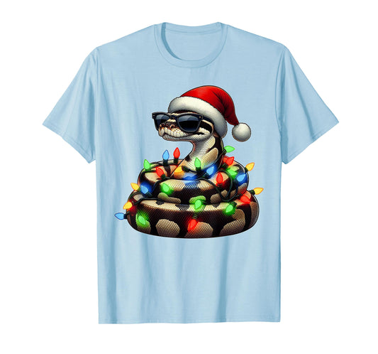 Ball Python Snake Sunglasses Cute Christmas Xmas T-Shirt