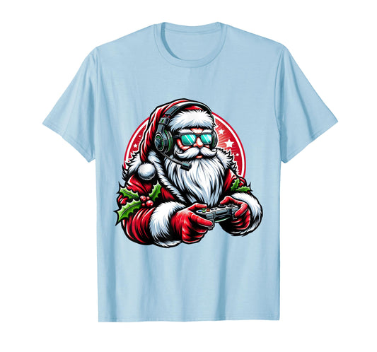 Christmas Gamer Boys Video Game Santa Xmas T-Shirt
