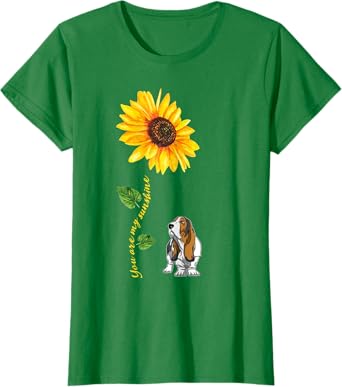 Basset Hound You are My Sunshine Sunflower T-Shirt