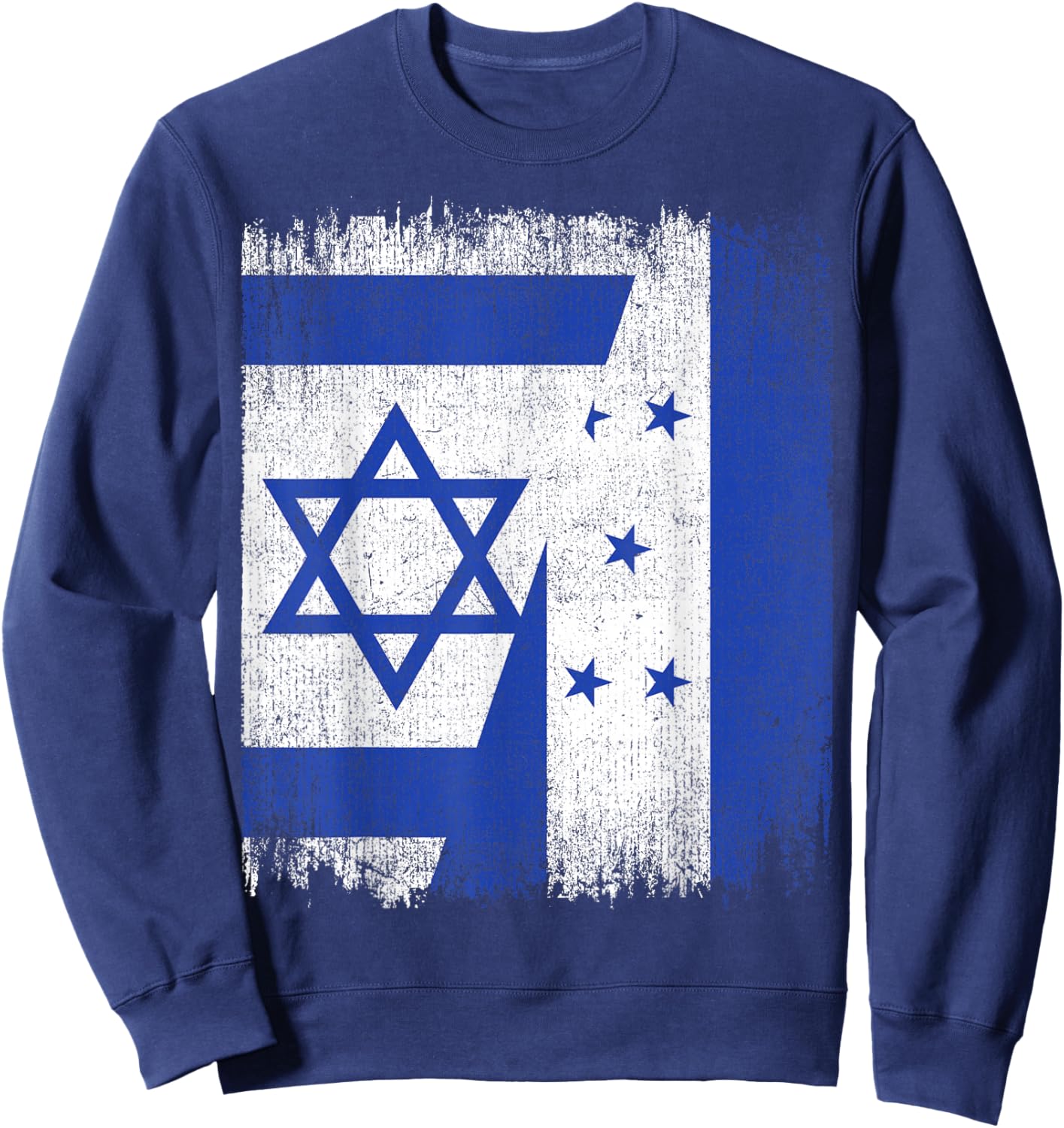 Half Israel Honduras Split Flag Israelis Pride Roots T-Shirt - Sweatshirt | Navy