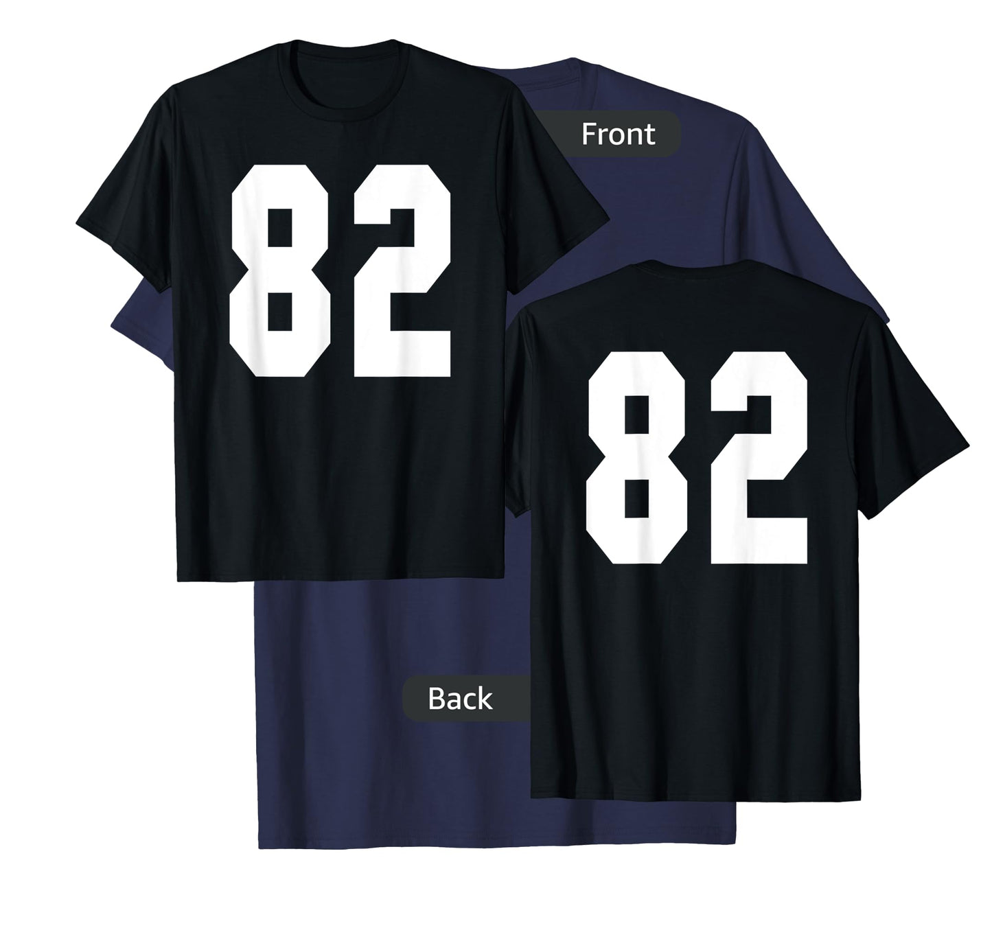 # 82 Team Sports Jersey Front & Back Number Player Fan T-Shirt