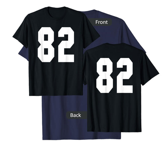 # 82 Team Sports Jersey Front & Back Number Player Fan T-Shirt